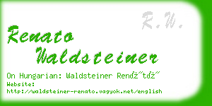 renato waldsteiner business card